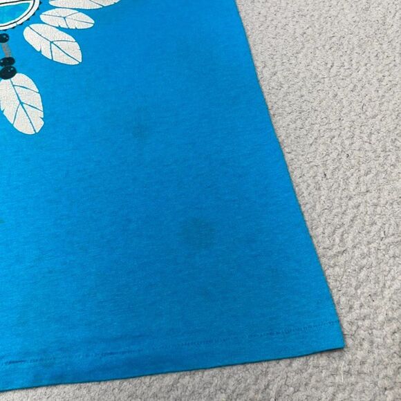 Vintage Oneita Shirt Mens Large Blue Dream Catcher Tribal Single Stitch USA Made - Picture 3 of 16